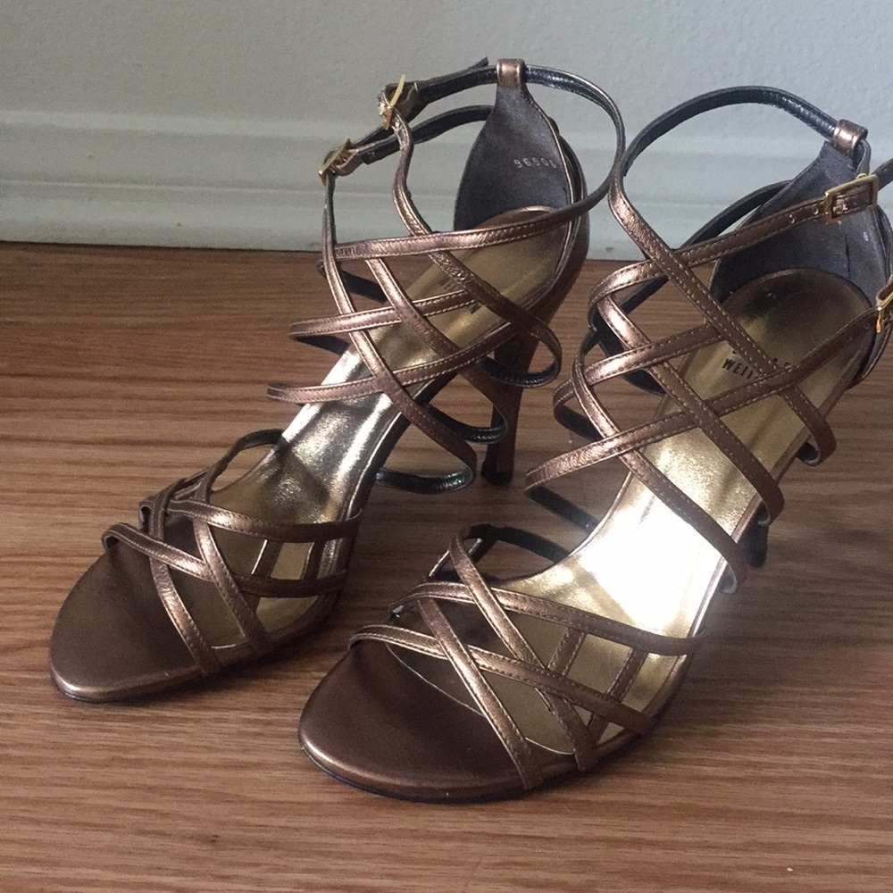Stuart Weitzman Bronze Heels
